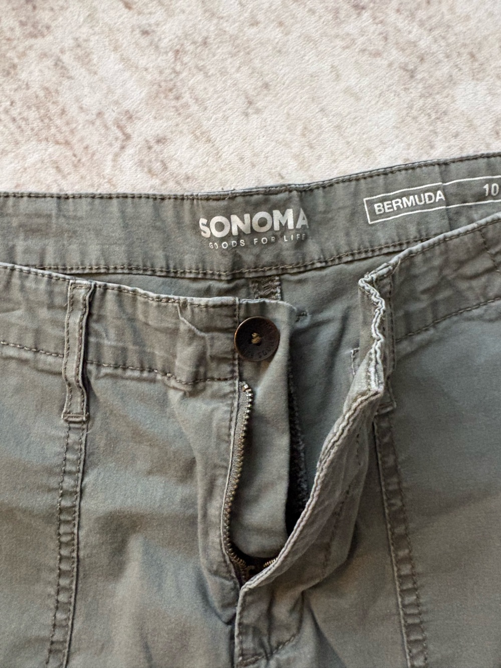 Sonoma Women’s Olive Bermuda Cargo Shorts - Picture 2 of 4